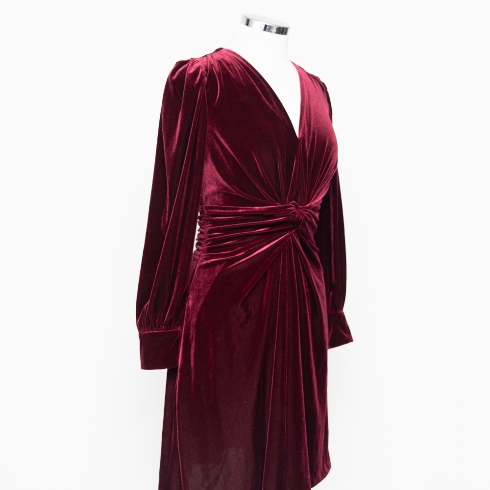 Vince Camuto -  Velvet Knot-Front Long‎ Sleeve Dress - Picture 6 of 9